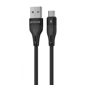 Кабель Proove Soft Silicone USB-A/Micro-USB 12W (1м) (Black) 2571455599 фото