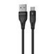 Кабель Proove Soft Silicone USB-A/Micro-USB 12W (1м) (Black) 2571455599 фото 1