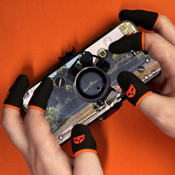 Ігровий комплект для гри на смартфоні: кулер H15 + напальчники PLAYCAT 3 пари (6 шт.) + пластина MEMO VC01 2914368979 фото