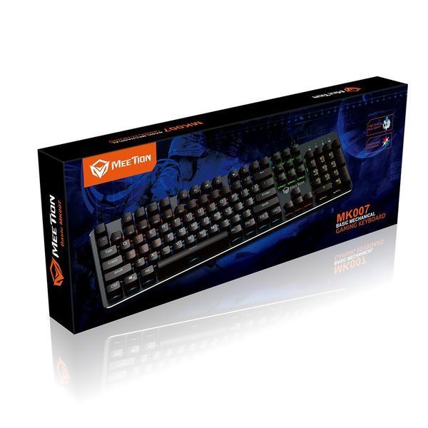 Ігрова клавіатура USB механічна провідна Blue Switch з керованою RGB LED підсвічуванням Meetion MK007 UA EN 1357242912 фото