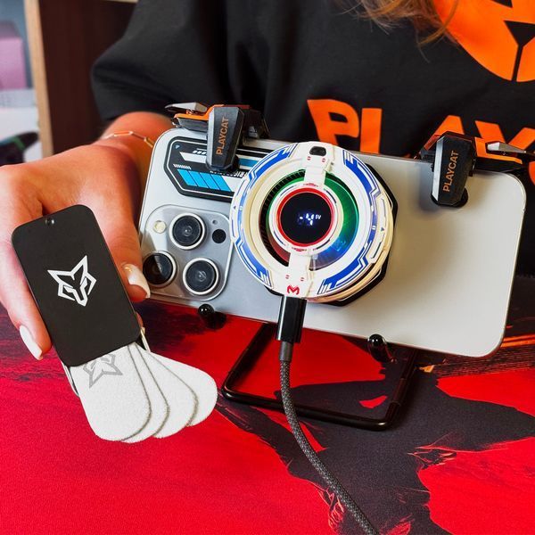 Комплект ігровий PRIME HUNTER (9в1): кулер MEMO CX26 + тригери PLAYCAT SX11 + напальчники Sarafox V5 + бокс + пластина J01 11-34-03 фото