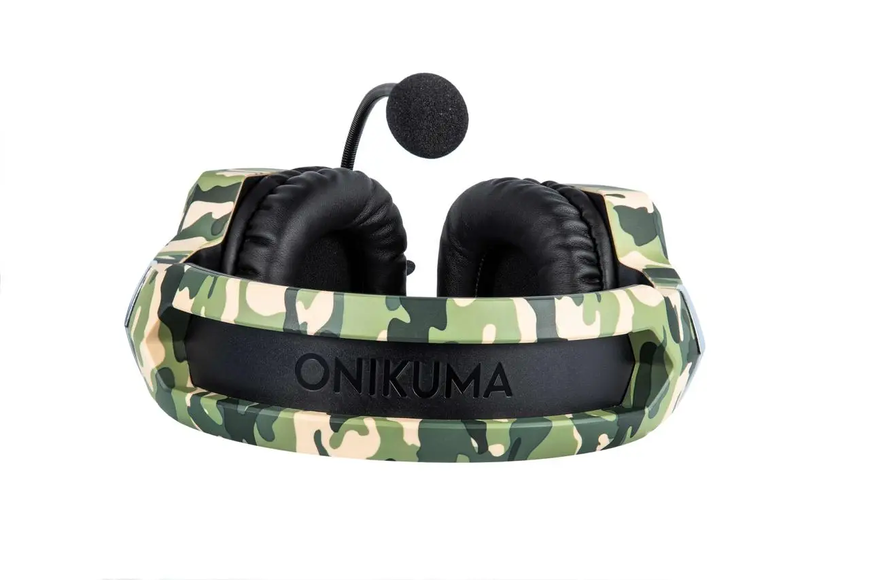 ONIKUMA K8 Геймерские компьютерные наушники для онлайн игр с микрофоном и подсветкой камуфляж Черный 1136515359 фото