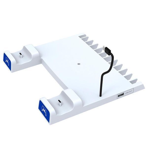 Док-станція для двох геймпадів DualSense PS5 Slim з підставкою для дисків та навушників іPega PG-P5S009 17104 фото