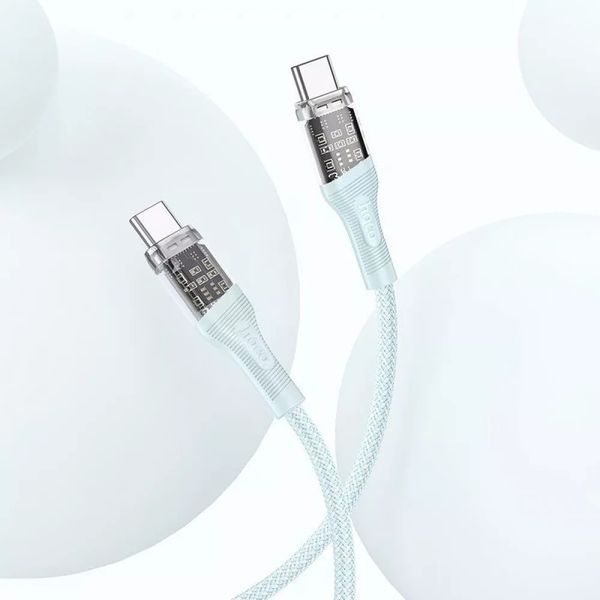 Кабель U111 Transparent Discovery 60W Type-C/Type-C (1.2м) 38441 фото