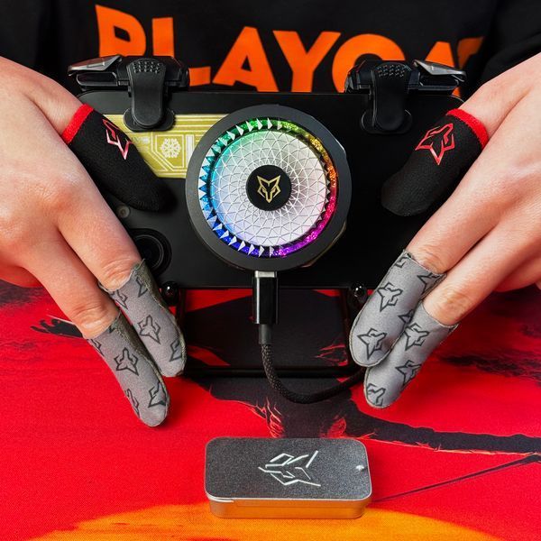 Комплект ігровий Sarafox MEGACHAD (11в1): кулер Sarafox B8 Max + тригери G21 + напальчники F6 та C2 + бокс + пластина MX2 11-34-00 фото