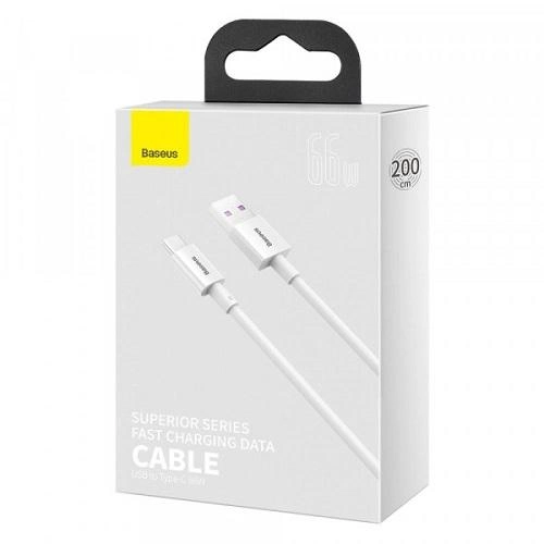 Кабель Baseus Superior Series Fast Charging Type-C PD 66W (2m) (white) швидка зарядка 2 м CATYS-A02 2105615761 фото