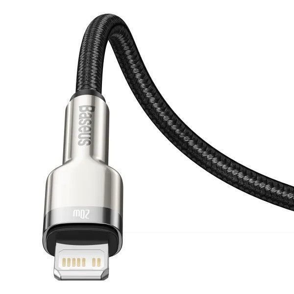 Кабель Baseus Cafule Metal USB-A/Lightning 2.4A (1м) (Black) 31092 фото