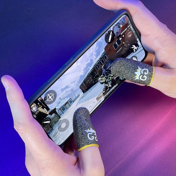 Игровые напальчники длинные с нейлоном GG (1 пара 2 шт) для игр на телефоне смартфоне планшете pubg пабг 2456056222 фото