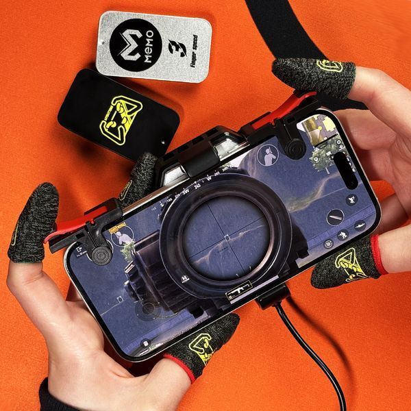 Комплект ігровий (12в1): кулер MEMO DL01 + тригери D9 + напальчники MyButtons 6 шт. + пудра + бокс + пластина 2908973837 фото