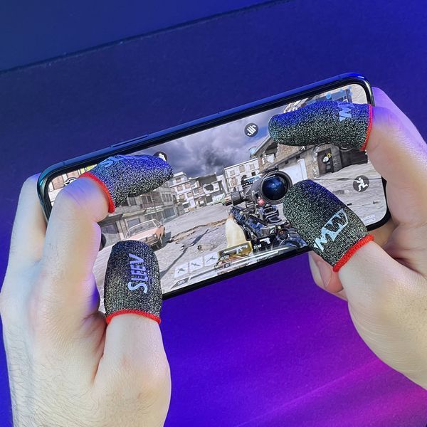 Игровые напальчники длинные с нейлоном MW (3 пары 6 шт) для игр на телефоне смартфоне планшете pubg пабг 2456083885 фото