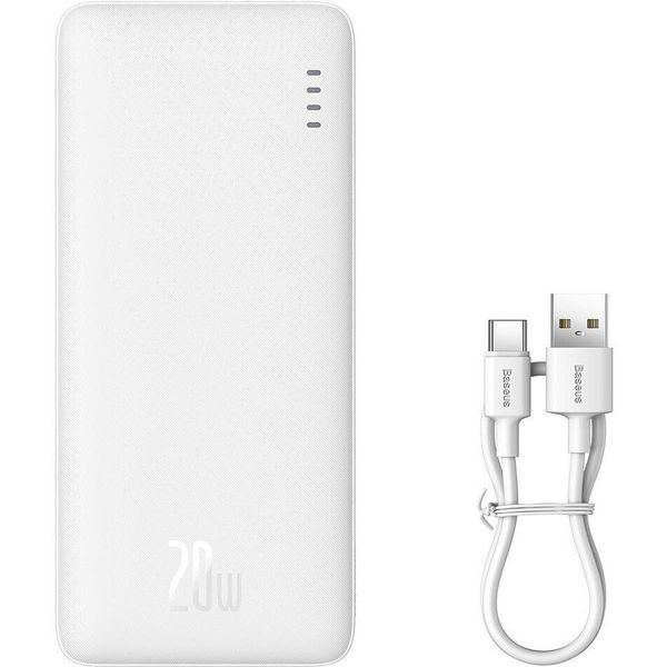 Повербанк Baseus Airpow 20W 10000mAh + кабель Type-C (30см) (White) 59-00-22 фото
