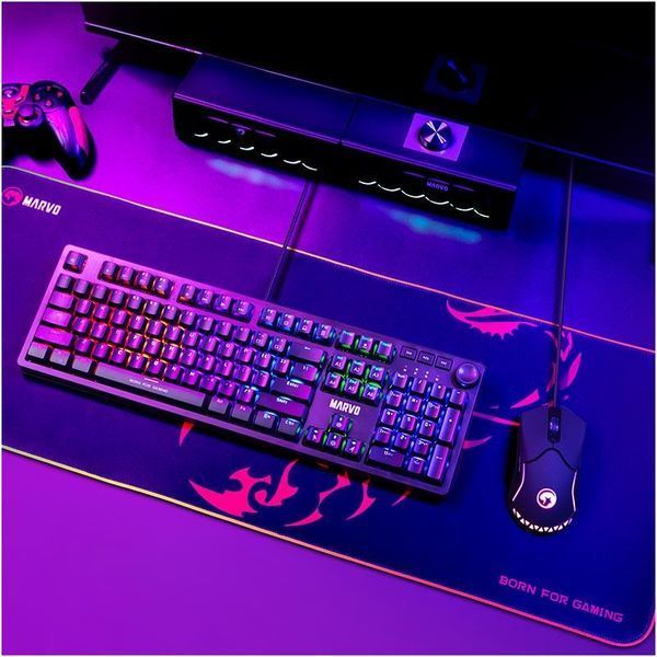 Килимок для миші ігрова поверхня MARVO MG011 RGB Gaming Mouse Pad | 800x300x4 мм | |4USB| 2503536465 фото