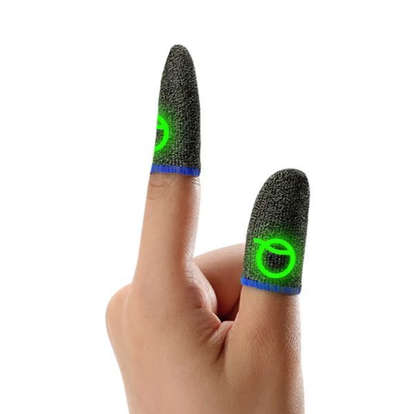 Игровые напальчники Flash Q серебряное волокно Glows-in-Dark (1 пара 2 шт) (Blue) 1586978121 фото