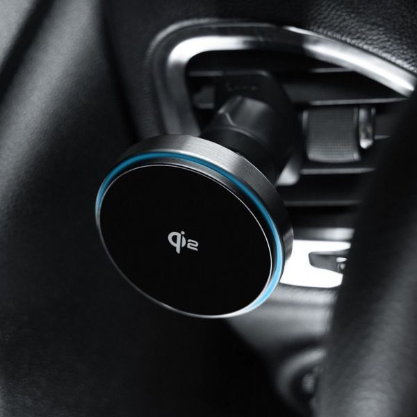 Автомобільний тримач для телефону з бездротовим ЗП Proove Titanium Circle 15W Qi2 63019 фото