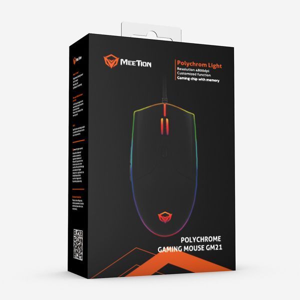 Ігрова миша для ігор дротова MEETION Backlit Gaming Mouse MT GM21 RGB 4800 DPI 2503535563 фото