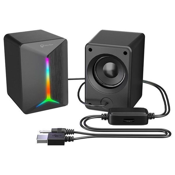 Колонки акустика для компьютера ПК Meetion Wired Meetion Speaker MT-SP2011 |AUX+USB, 3W*2, RGB| 2565400536 фото