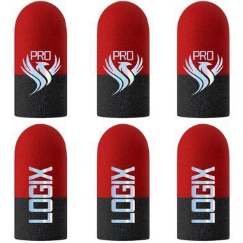 Игровые напальчники PRO LOGIX (3 пары 6 шт) (Black/Red) 2462722998 фото