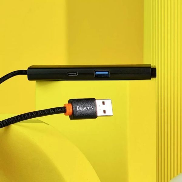 USB хаб Baseus Lite Series 4-in-1 (3хUSB + Type-C) (25 см) 36720 фото