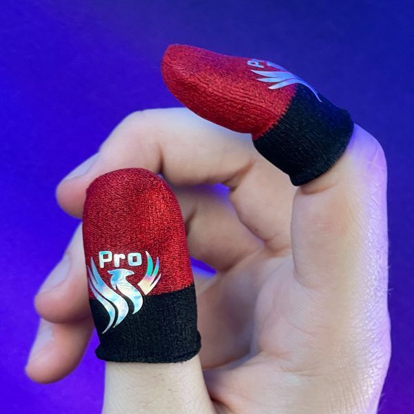 Игровые напальчники PRO LOGIX (3 пары 6 шт) (Black/Red) 2462722998 фото