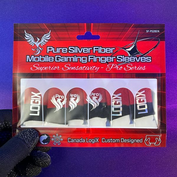 Игровые напальчники PRO LOGIX (3 пары 6 шт) (Black/Red) 2462722998 фото