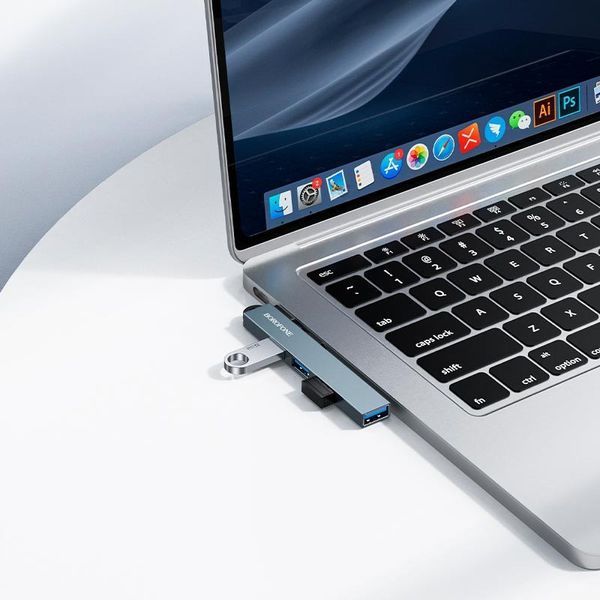 USB хаб BOROFONE 4-in-1 FH1 (3xUSB2.0 + USB3.0) 19-42-68 фото