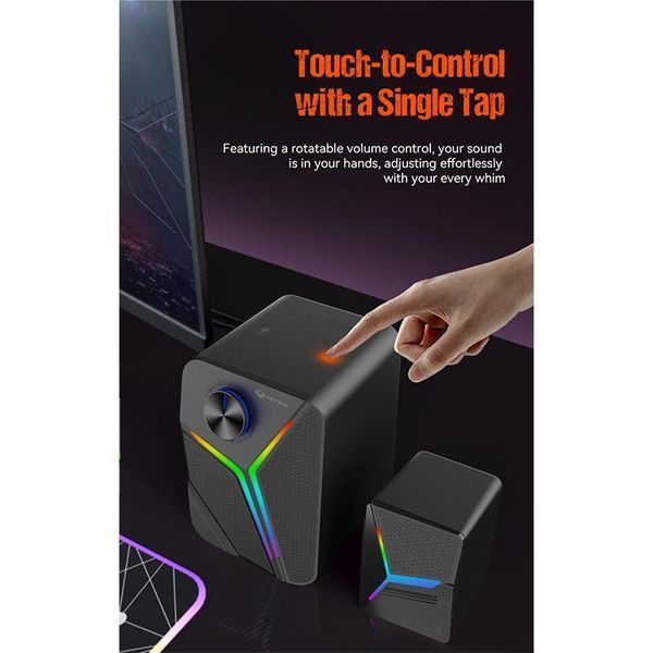 Колонки акустика для ПК комп'ютера Meetion Wired + Bluetooth Meetion Speaker MT-SP2111 | BT5.0/AUX + USB 15W RGB 2566067853 фото