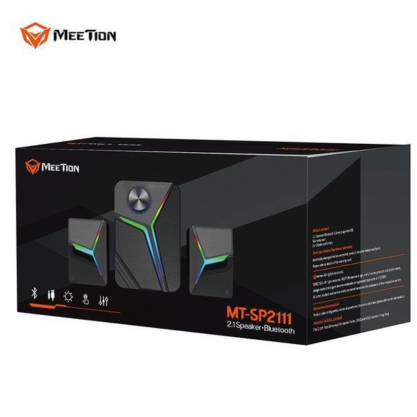 Колонки акустика для ПК комп'ютера Meetion Wired + Bluetooth Meetion Speaker MT-SP2111 | BT5.0/AUX + USB 15W RGB 2566067853 фото