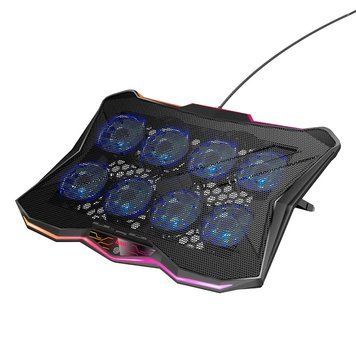 HOCO DH26 Підставка-кулер для ноутбука |до 17" 2хUSB RGB| 11-89-89 фото
