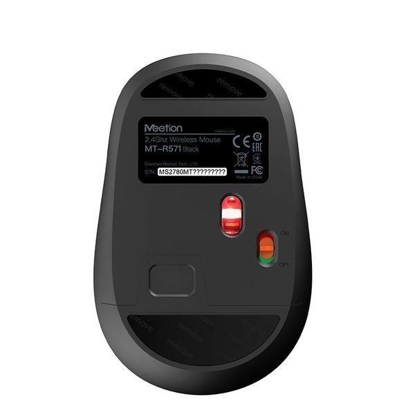 Бездротова миша для ПК комп'ютера ноутбука MEETION R571 (1000/1200/1600 DPI, AA Battery) Фіолетовий 2567405112 фото