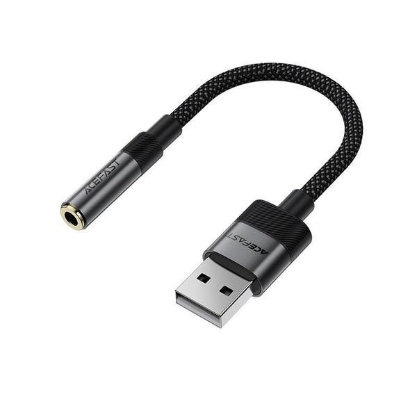 Аудіо-перехідник ACEFAST J13 USB-A/3.5mm Mini Jack Hi-Fi (15 см) 19448 фото