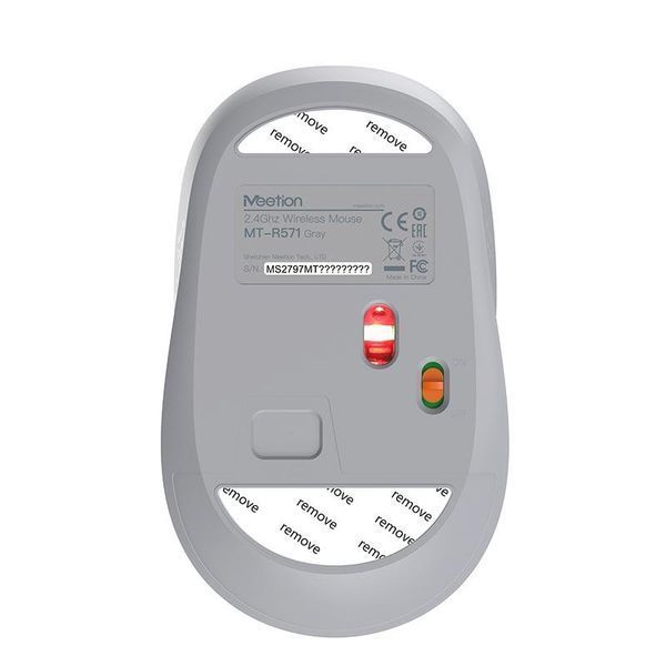Бездротова миша для ПК комп'ютера ноутбука MEETION R571 (1000/1200/1600 DPI, AA Battery) Фіолетовий 2567441314 фото