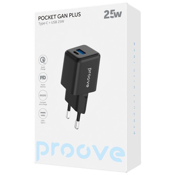 PROOVE Pocket GaN Plus 25W Сетевой адаптер (Black) 60246 фото