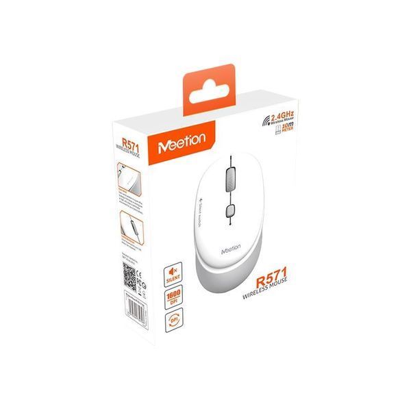 Бездротова миша для ПК комп'ютера ноутбука MEETION R571 (1000/1200/1600 DPI, AA Battery) Фіолетовий 2567441314 фото