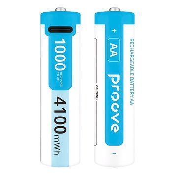 Акумуляторні батарейки пальчикові Proove Compact Energy Pro AA 4100mW Type-C літій-іонні 2 шт. 63021 фото