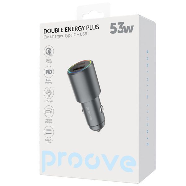 АЗП Proove Double Energy Plus 53W Автомобільний зарядний пристрій 48859 фото