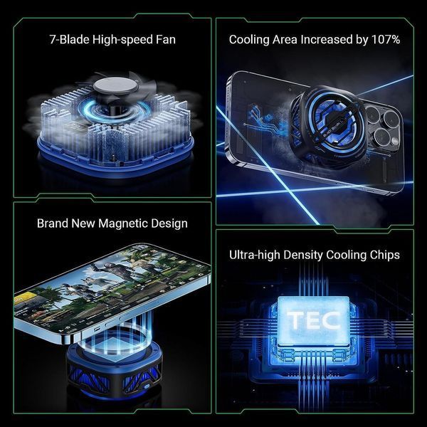 Black Shark MagCooler 3 Pro BR33 (Black) Магнитный кулер для охлаждения 1949342018 фото