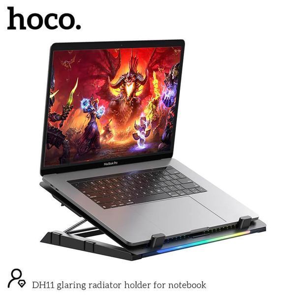 Подставка с охлаждением кулер для Ноутбука HOCO DH11 с RGB подсветкой 2503535995 фото
