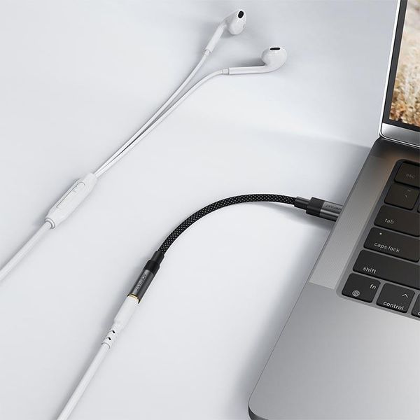 Аудіо-перехідник хаб ACEFAST J12 USB-C до 3.5mm (15 см) Hi-Fi аудіо-конвертер для телефону смартфону 19447 фото
