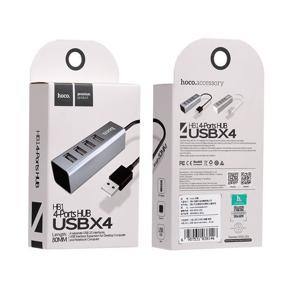 USB хаб HOCO USB Line Machine HB1 (4хUSB) 23-32-23 фото