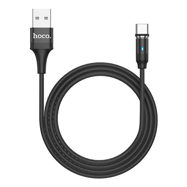 Кабель магнітний Hoco Fresh LED U7 USB-A/Lightning 2.4A (1.2м) 25-52-05 фото