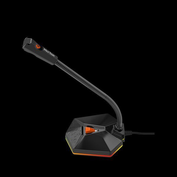 Игровой микрофон MeeTion MT-MC13 RGB USB проводной с RGB подсветкой для пк ноутбука компьютера чата 1760034399 фото