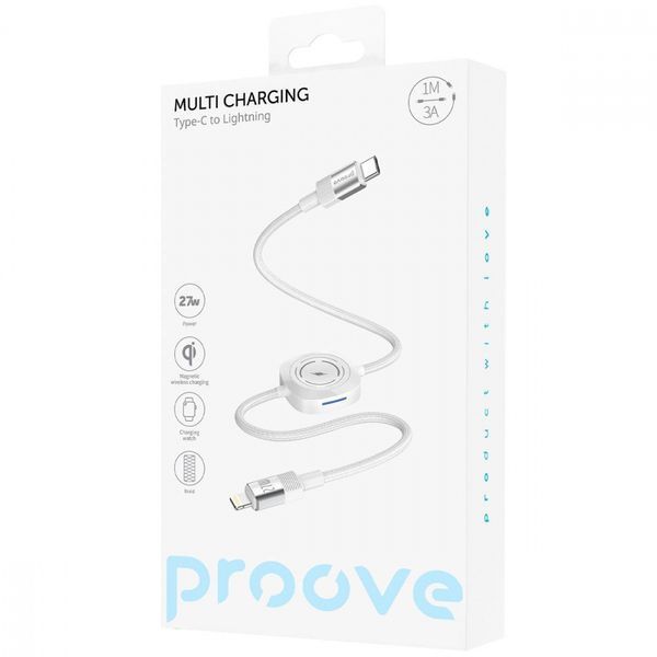 Кабель Proove Multi Charging Type-C/Lightning 27W (1м) с беспроводной зарядкой 2571455580 фото
