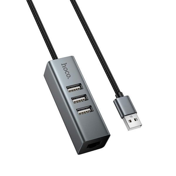 USB хаб HOCO 4-in-1 HB1D (3xUSB+RJ45) 19-42-67 фото