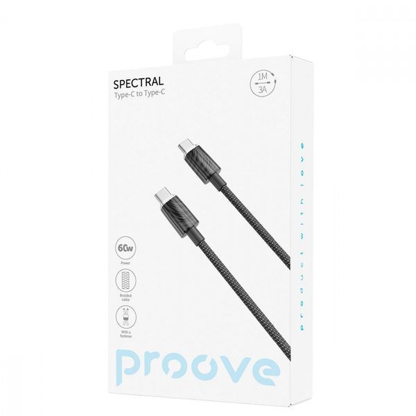 Кабель Proove Spectral Type-C/Type-C 60W (1м) 2571455604 фото