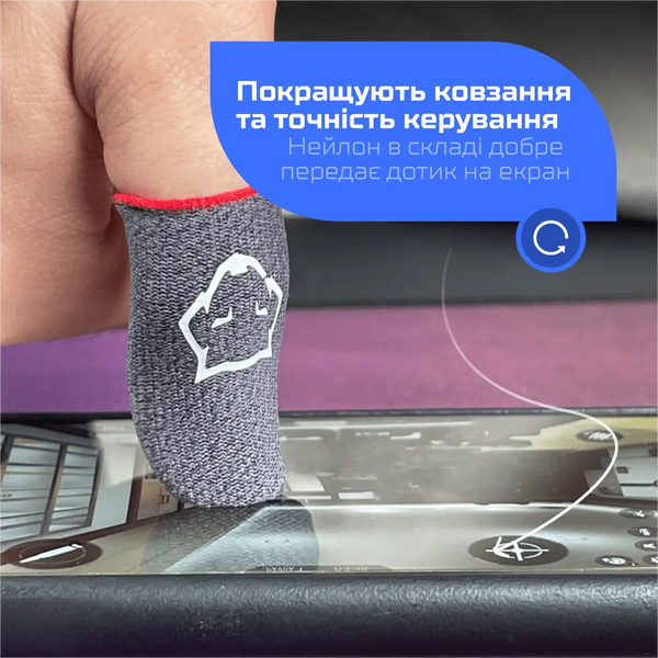 Игровые напальчники Sarawolf V1 (1 пара 2 шт) (Grey-Yellow) 1606884933 фото