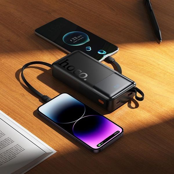 Повербанк HOCO Founder J156A 22.5W 20000mAh со встроенными кабелями 24440 фото