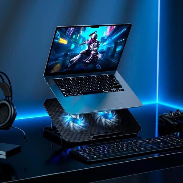 HOCO GA4 Охлаждающая подставка-кулер для ноутбука |до 17" 2USB 17-59-66 фото