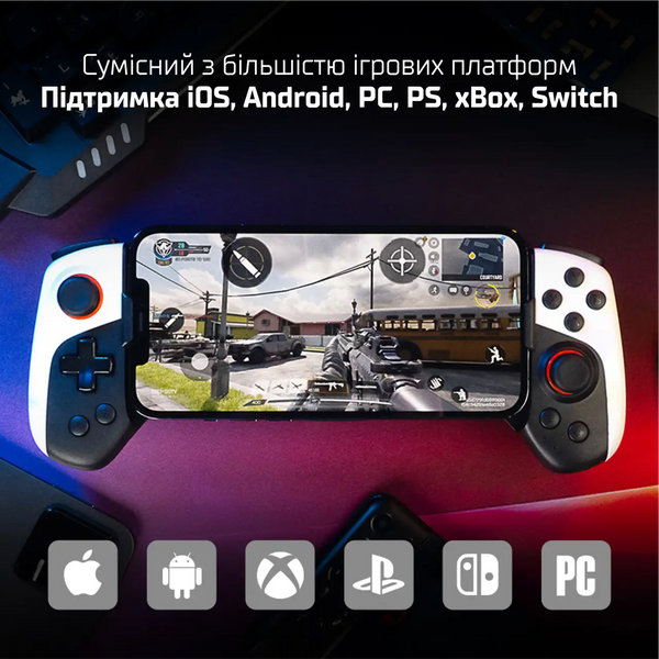 УЦІНКА! Геймпад джойстик CoolShark JK02 ігровий контролер тригер з макросом для телефону Android iOs iPhone 2468004291 фото