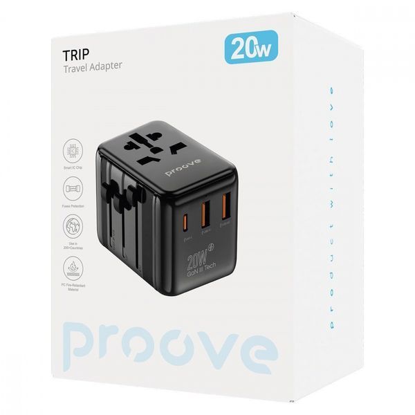 Универсальный СЗУ PROOVE Trip 20W (Black) 58894 фото