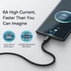 Кабель телефона смартфона планшета швидка зарядка Baseus USB to Type-C 100W 5A 1m CAWJ000001 2261359979 фото 5